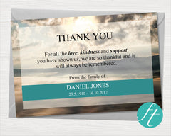 Mountain Top Funeral Thank You Card