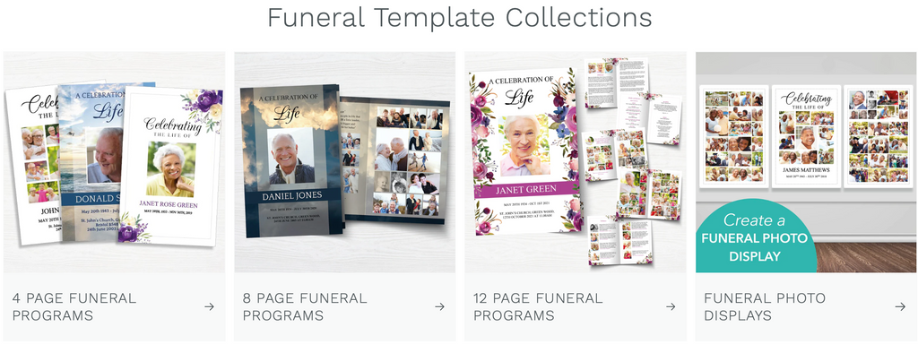 Order of service funeral templates collections