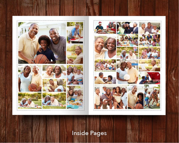 Photo Collage for a Funeral Program Template