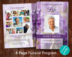 Purple Funeral Poster Funeral Welcome Sign Memorial Poster Celebration of  Life Decorations Funeral Sign Memorial Sign 0291 