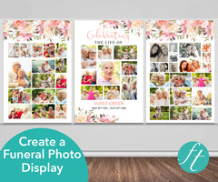 Spring Flowers Funeral Photo Display