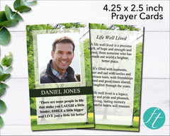Trees Funeral Prayer Card (4.25 x 2.5 inches)