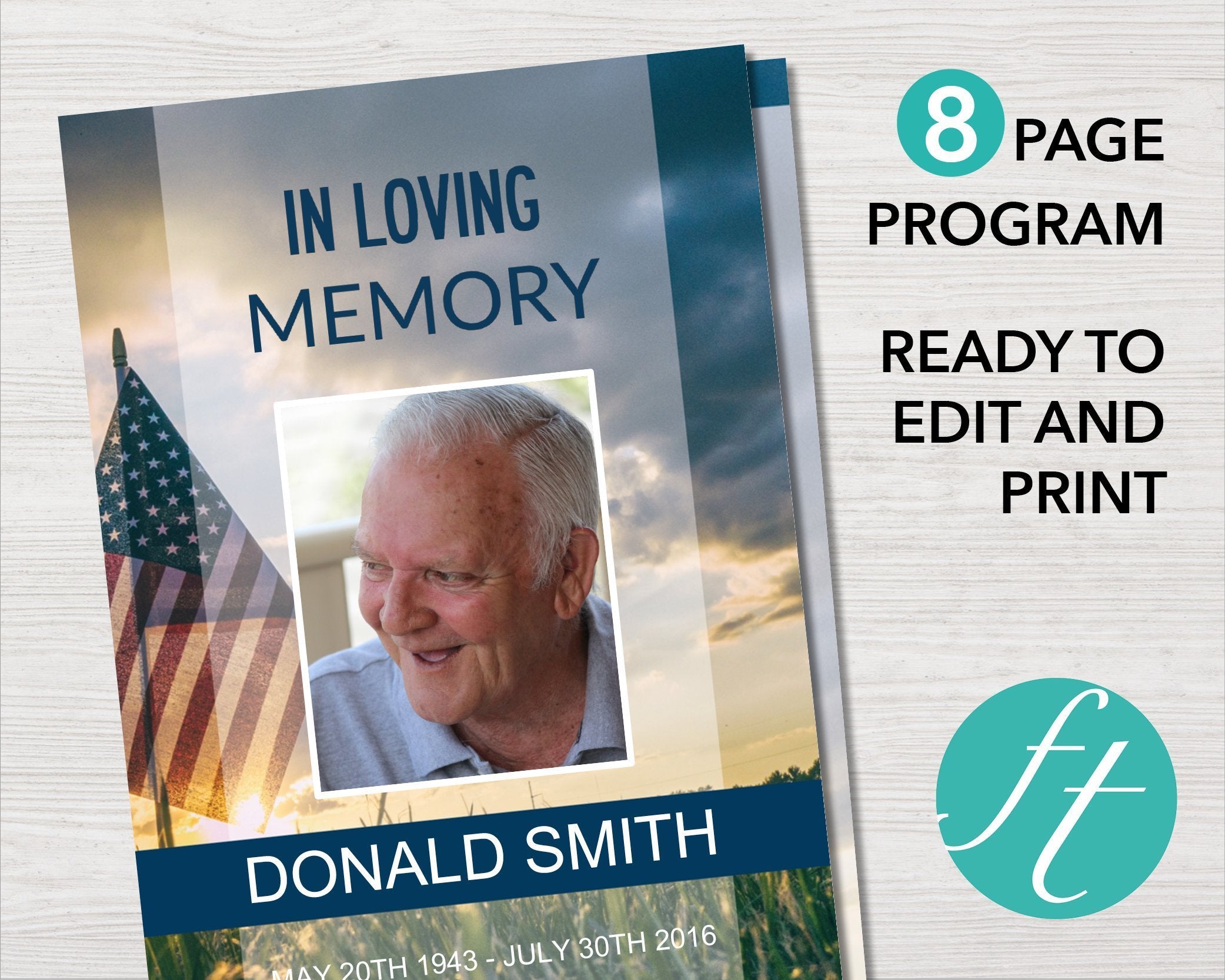 8 Page Military Funeral Program Template Funeral Templates Reviews