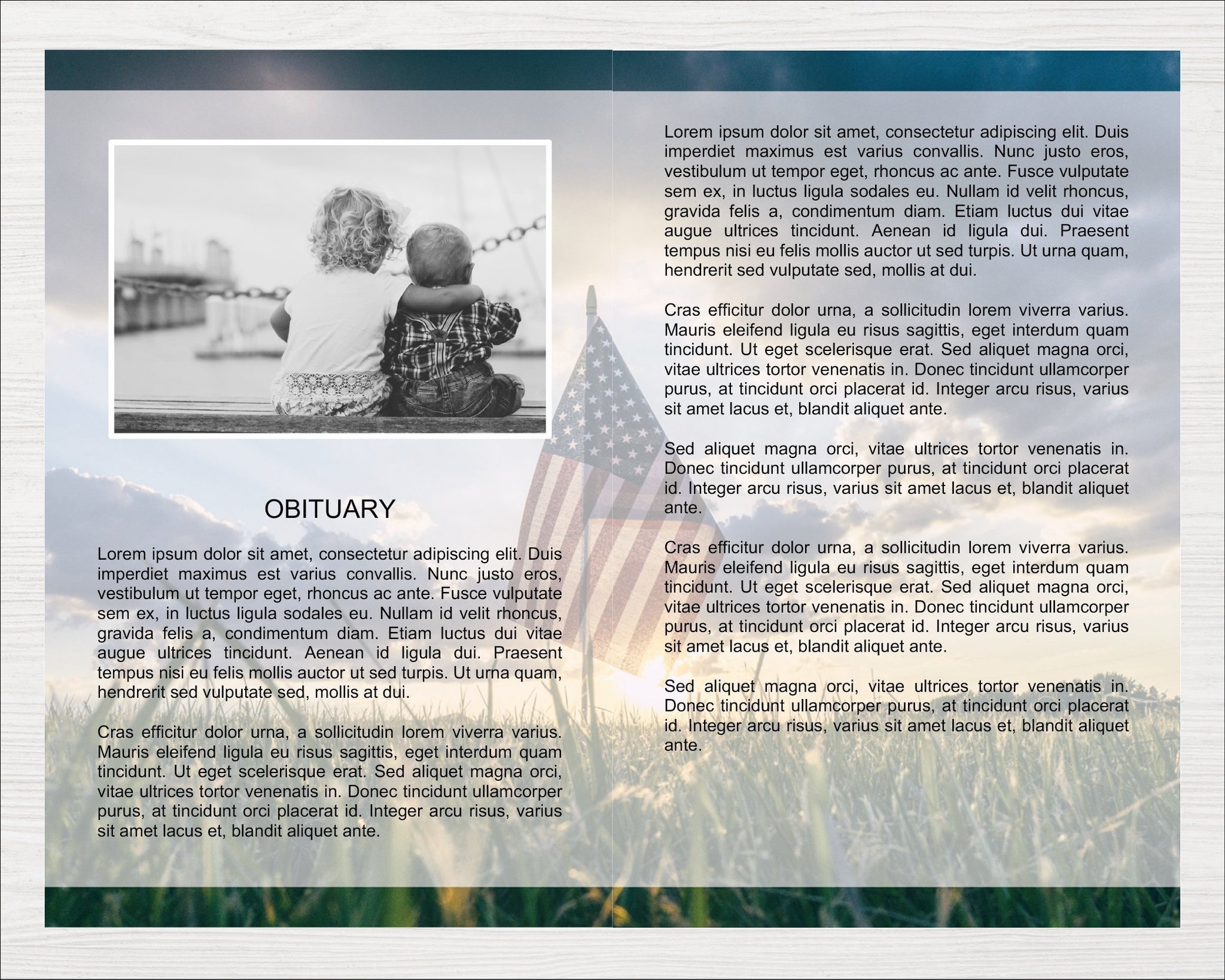 Military Memorial Service Program Template HQ Printable Documents