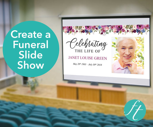 Purple Funeral Poster Funeral Welcome Sign Memorial Poster Celebration of  Life Decorations Funeral Sign Memorial Sign 0291 