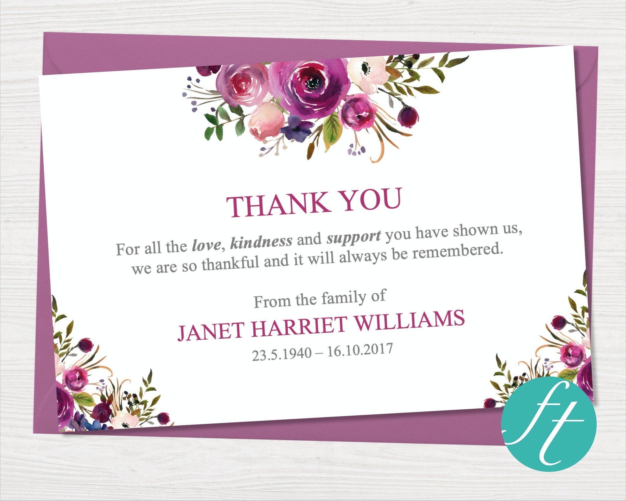 Closing Salutations For Funeral Thank You Notes