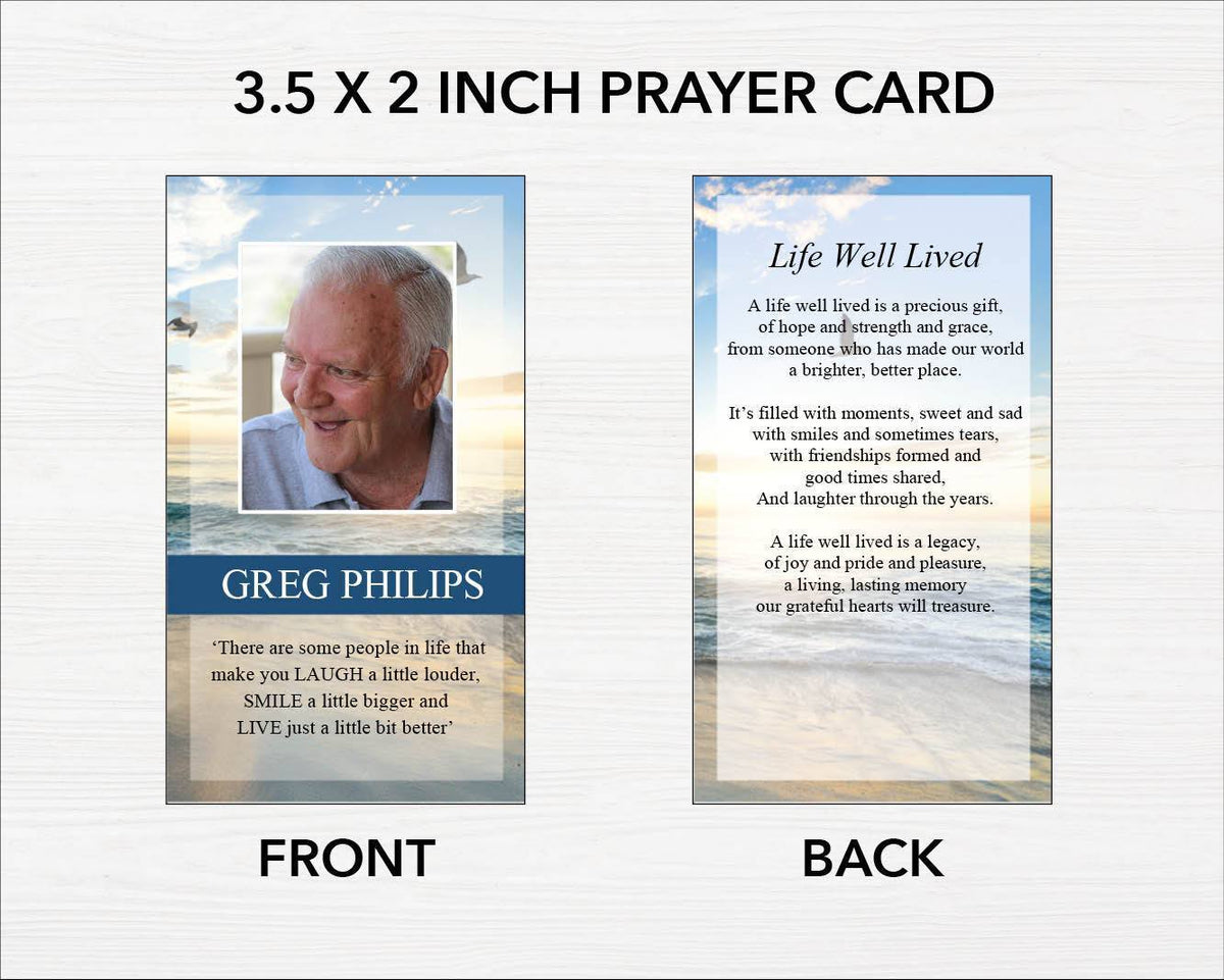 Prayers For Funeral Prayer Cards