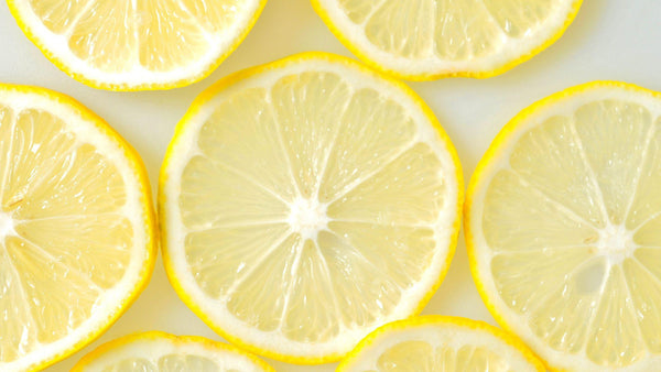 Close-up shot of lemon slices