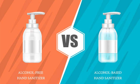 Alcohol-based vs alcohol-free hand sanitizer 