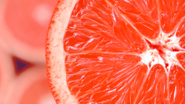 Fresh grapefruit slices close-up 