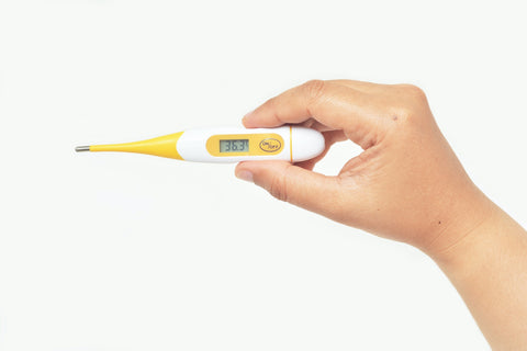 thermometer to help detect fevers as a symptom of covid-19. 