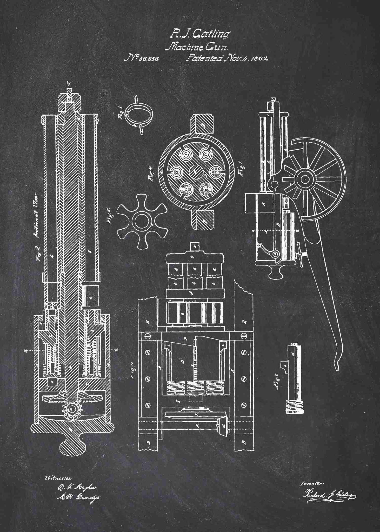 1862 gatling gun blueprints