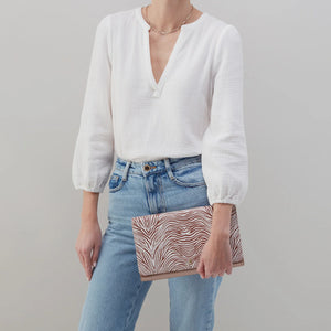 Farrow Leather Clutch in Cameo - Renew Boutique