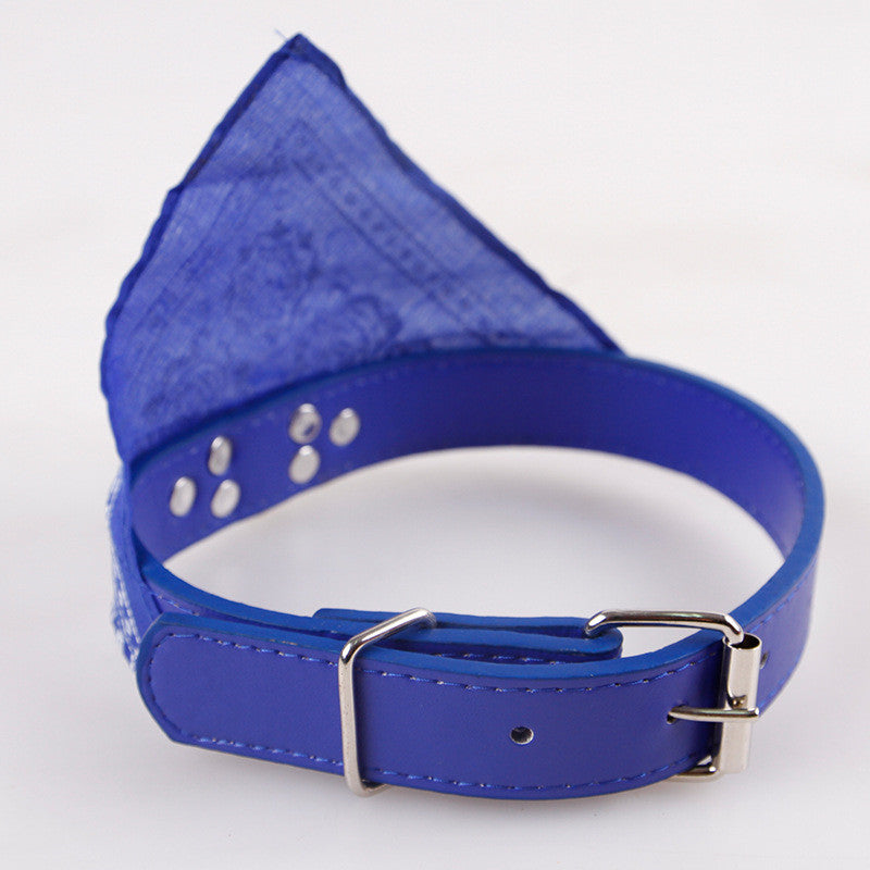 bandana print dog collar