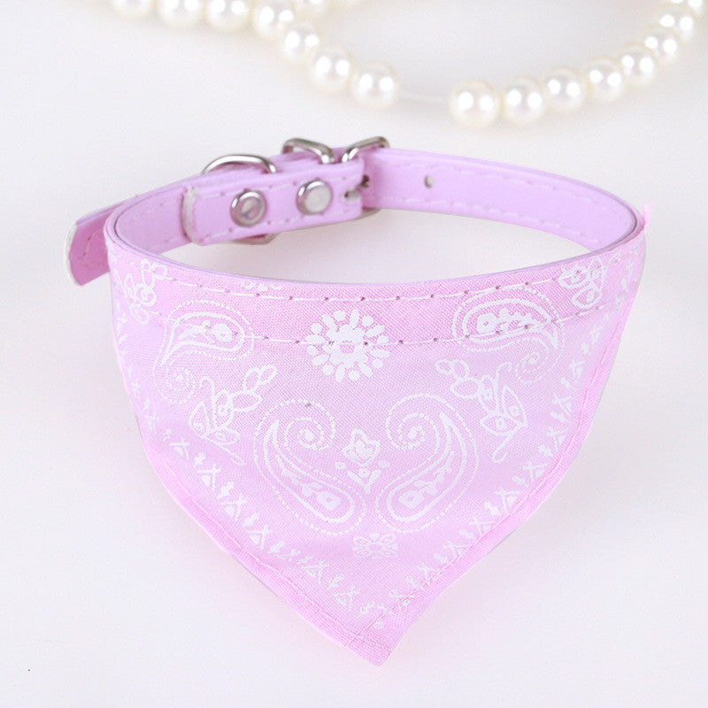 bandana print dog collar