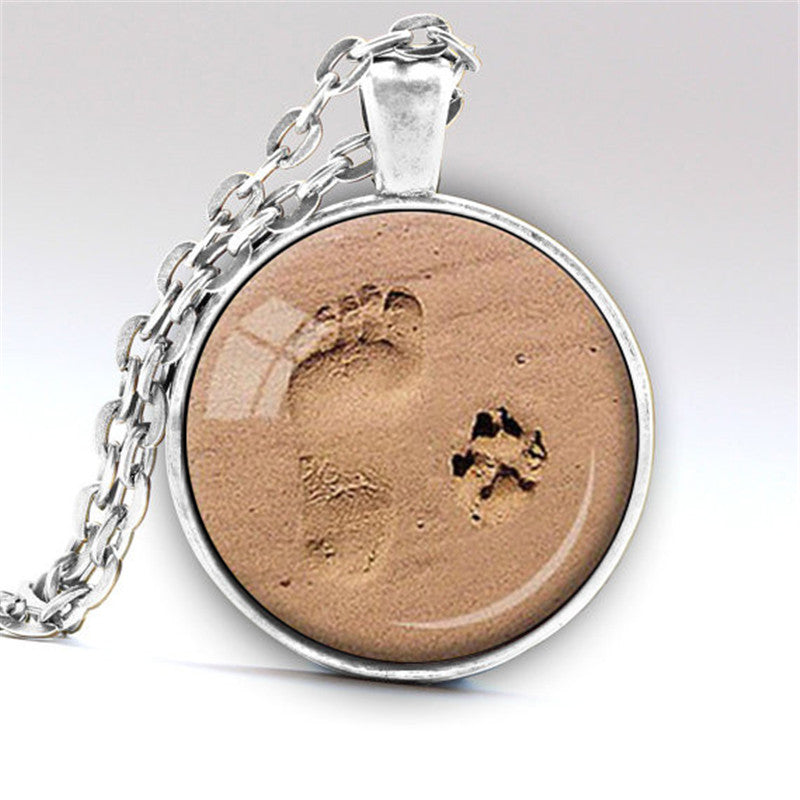 paw print dog necklace