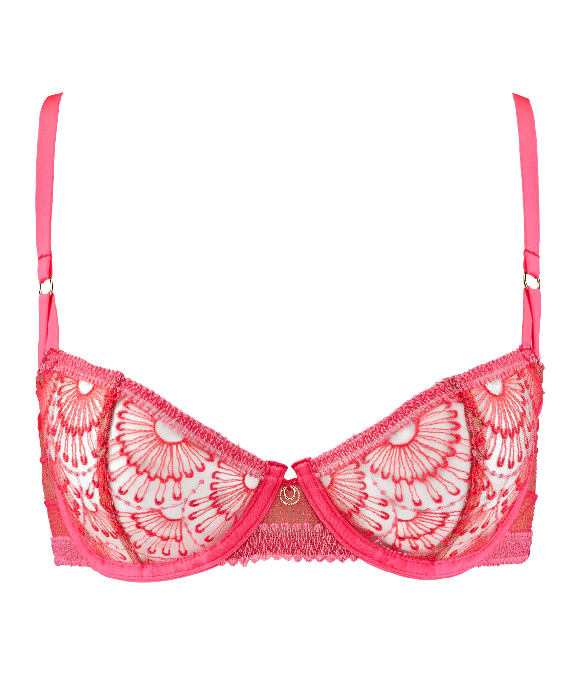 Pure Vibration Half Cup  Bra in Pink Flash By Aubade - 30-40 C-G