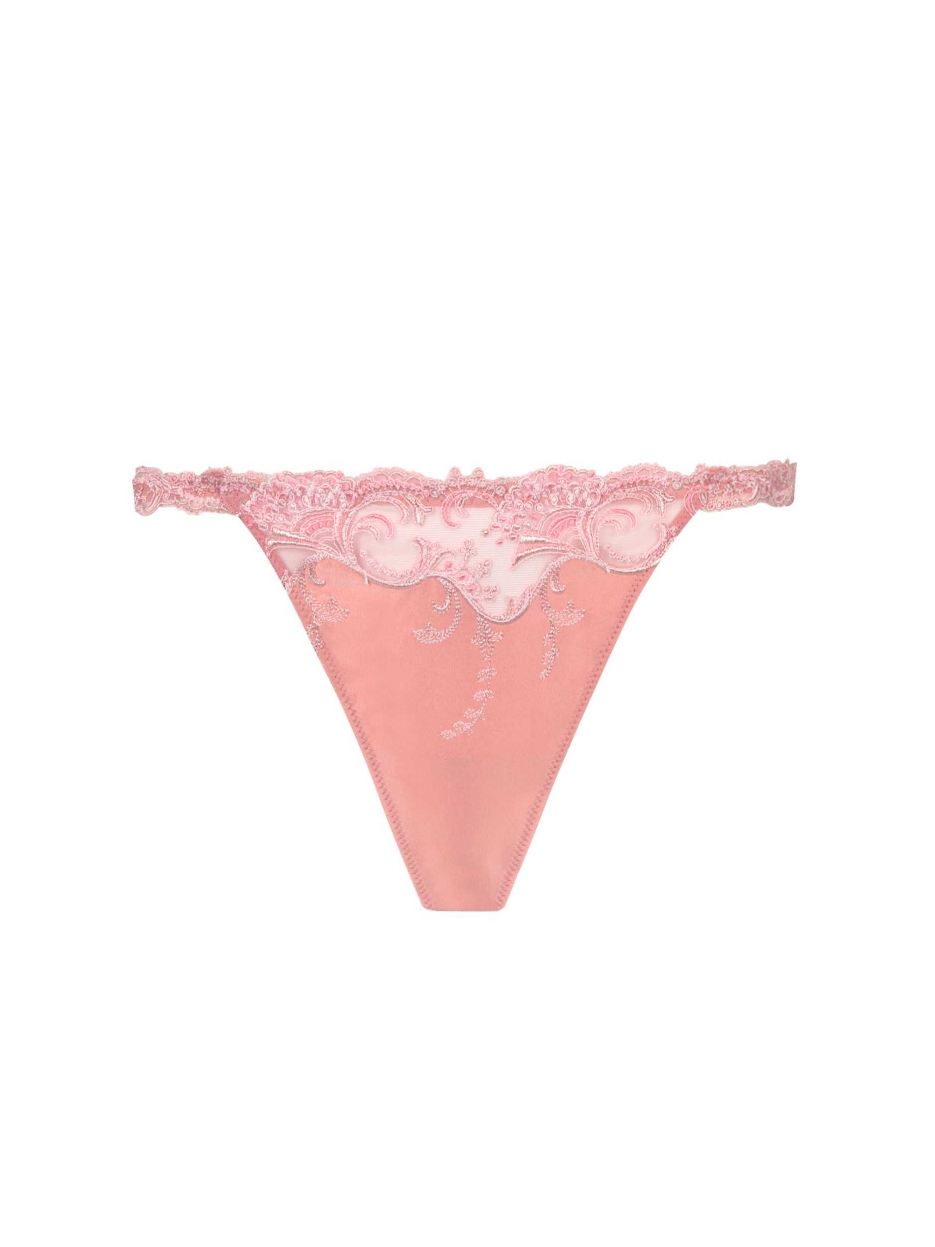 Splendeur Soie Pure Silk in Rose By Lise Charmel Sexy Thong - XS-XL