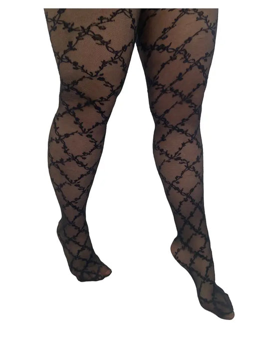 Plus Size Black Contrast Seamed Tights - sizes 12-20 - Pinup - Canada –  Gigi's House Of Frills