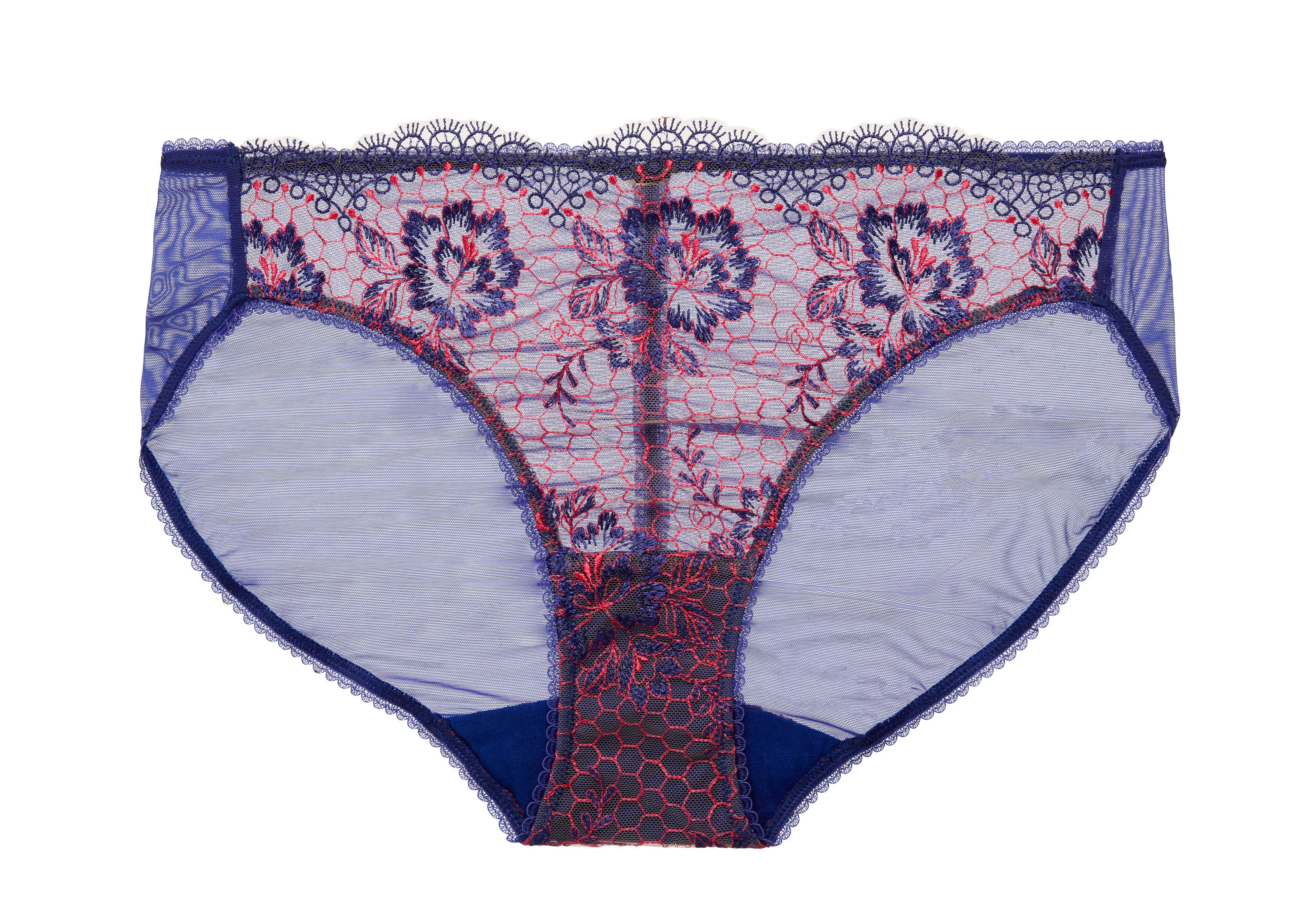 Evelina Brief In Cobalt + Coral By Dita Von Teese - XS - XL