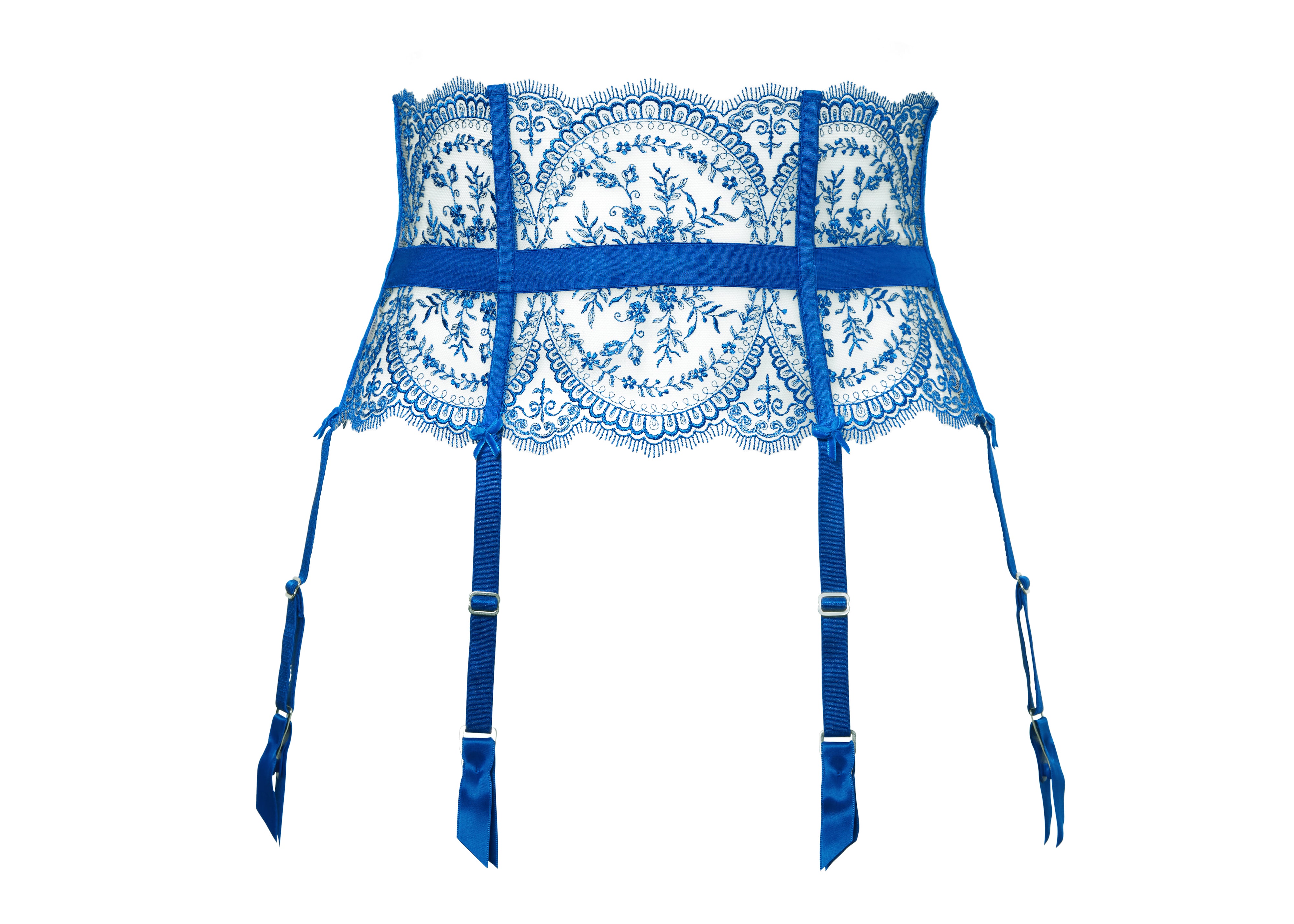 Cobalt Severine Six Strap Suspender By Dita Von Teese -XS