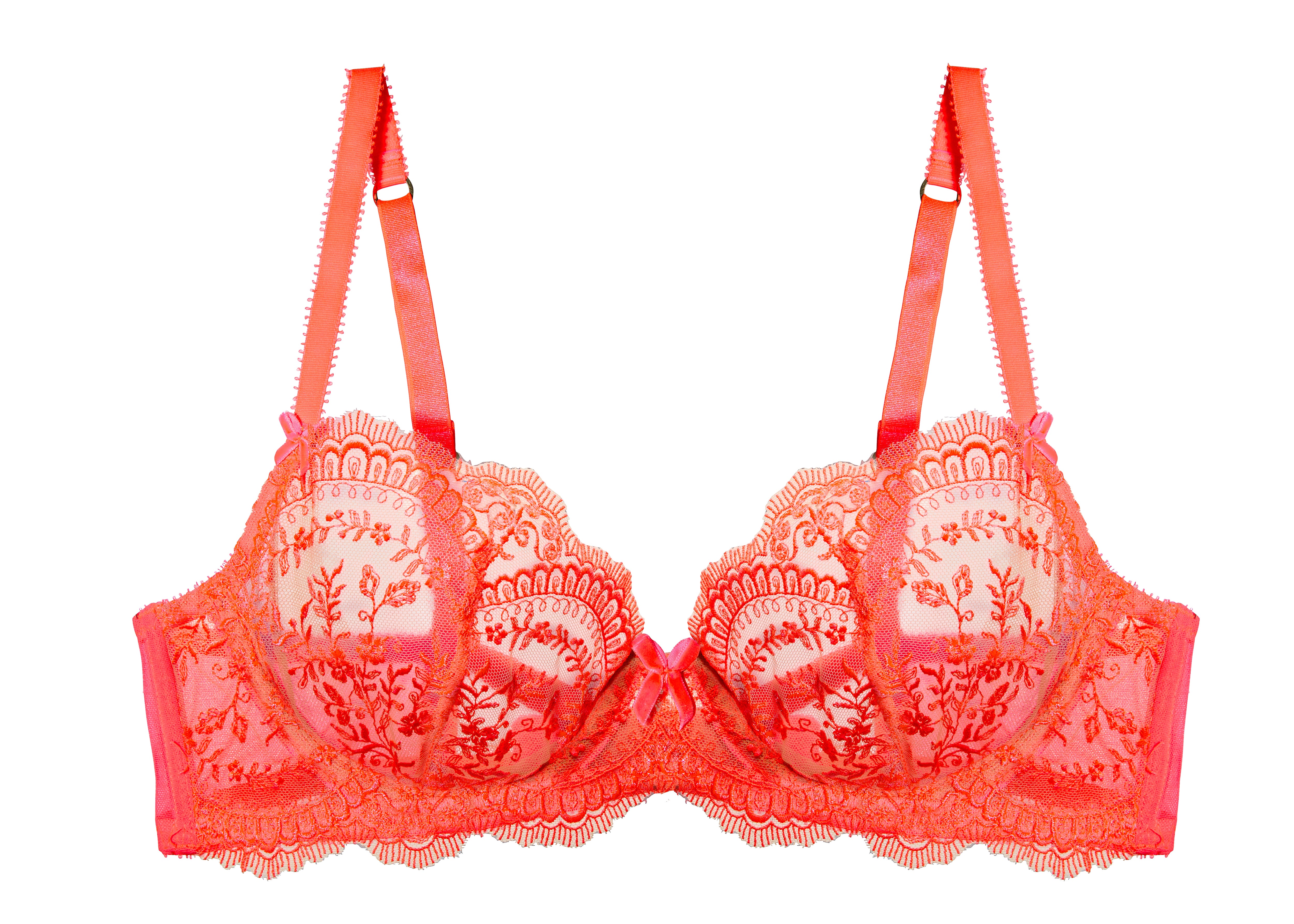 Neon Coral Severine Bra By Dita Von Teese - 32B-38H