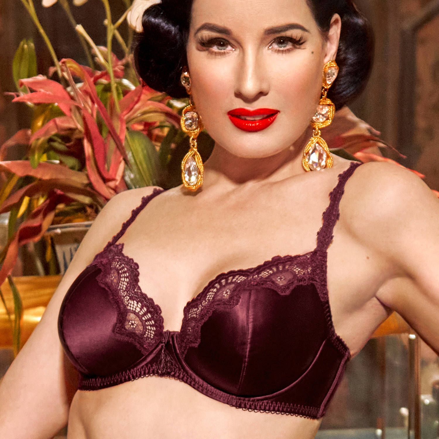 Star Lift Balconette Bra in Plum By Dita Von Teese - 32-38B + 32-36 C-F