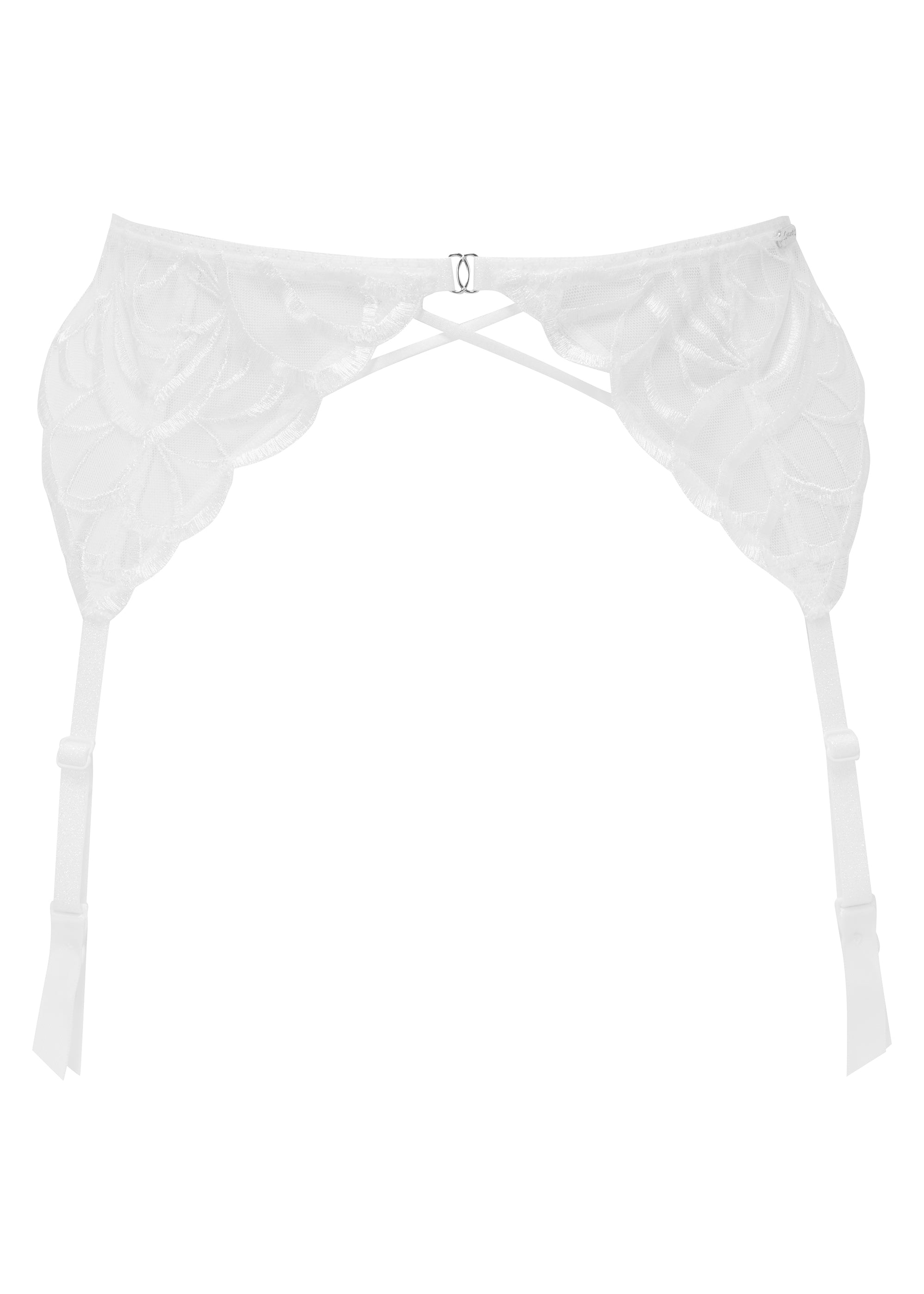 Fiesta Suspender in Sparkling White By Gossard - sizes XS-XL