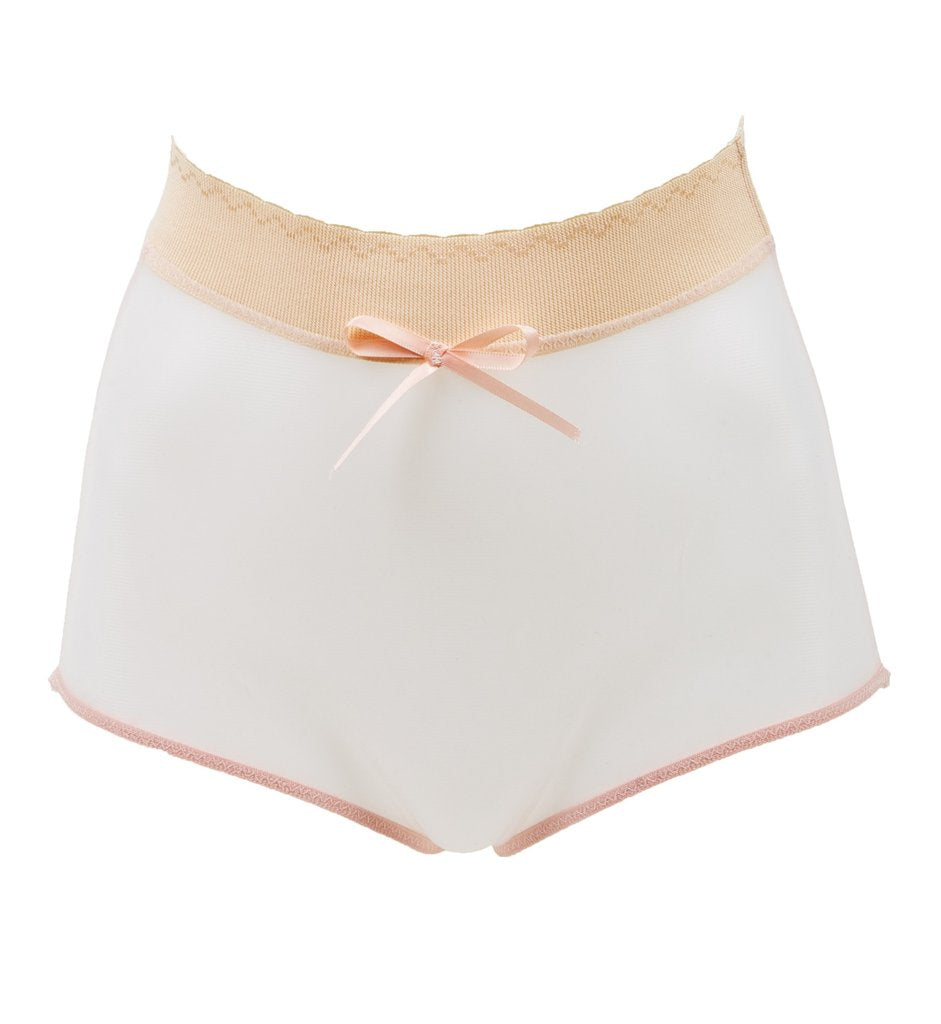 Love Letters High Waist Knicker - Powder Peach + Black