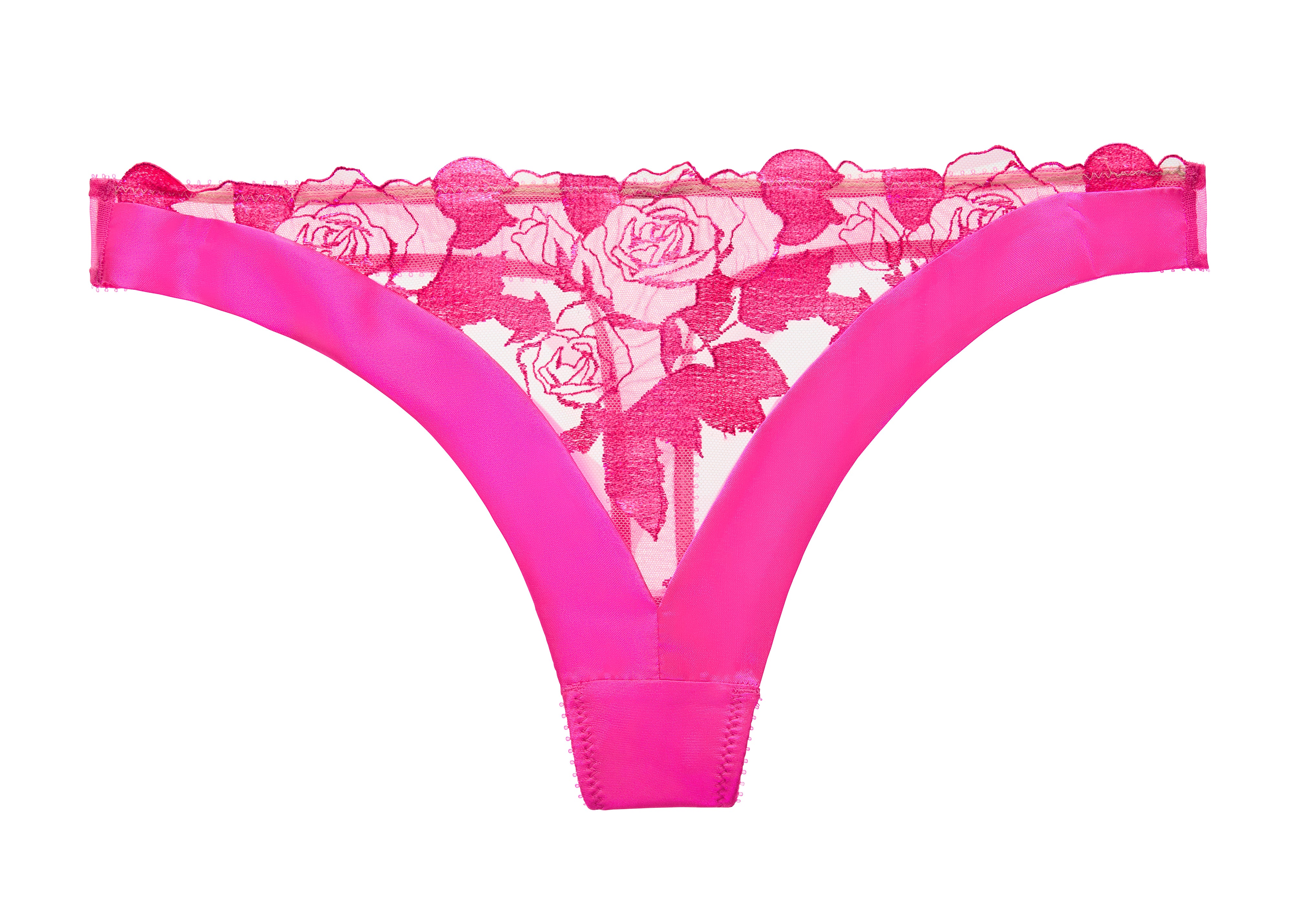 Rosabelle Thong In Pink Pizzazz By Dita Von Teese - L