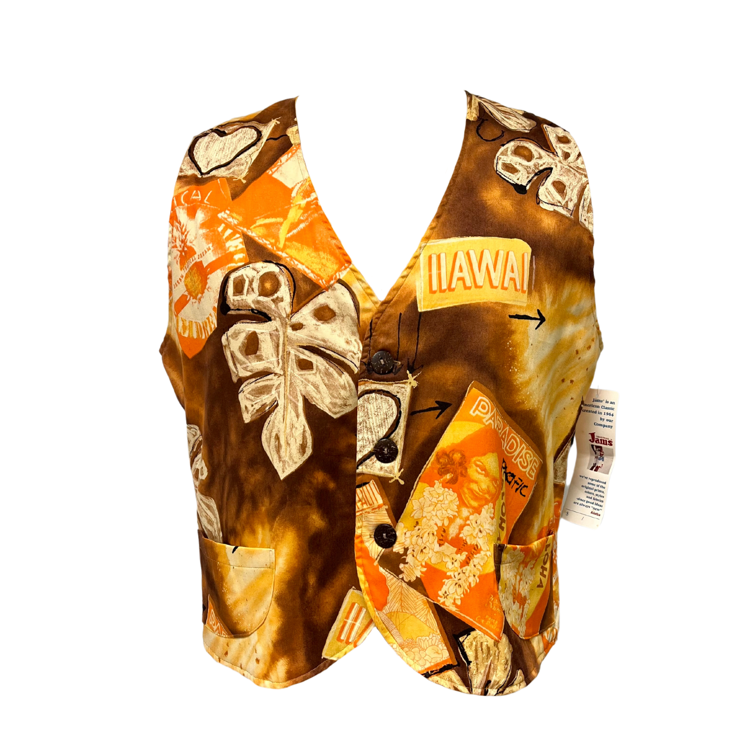 1990's Surf Line Hawaii Vest - Pacifica Brown