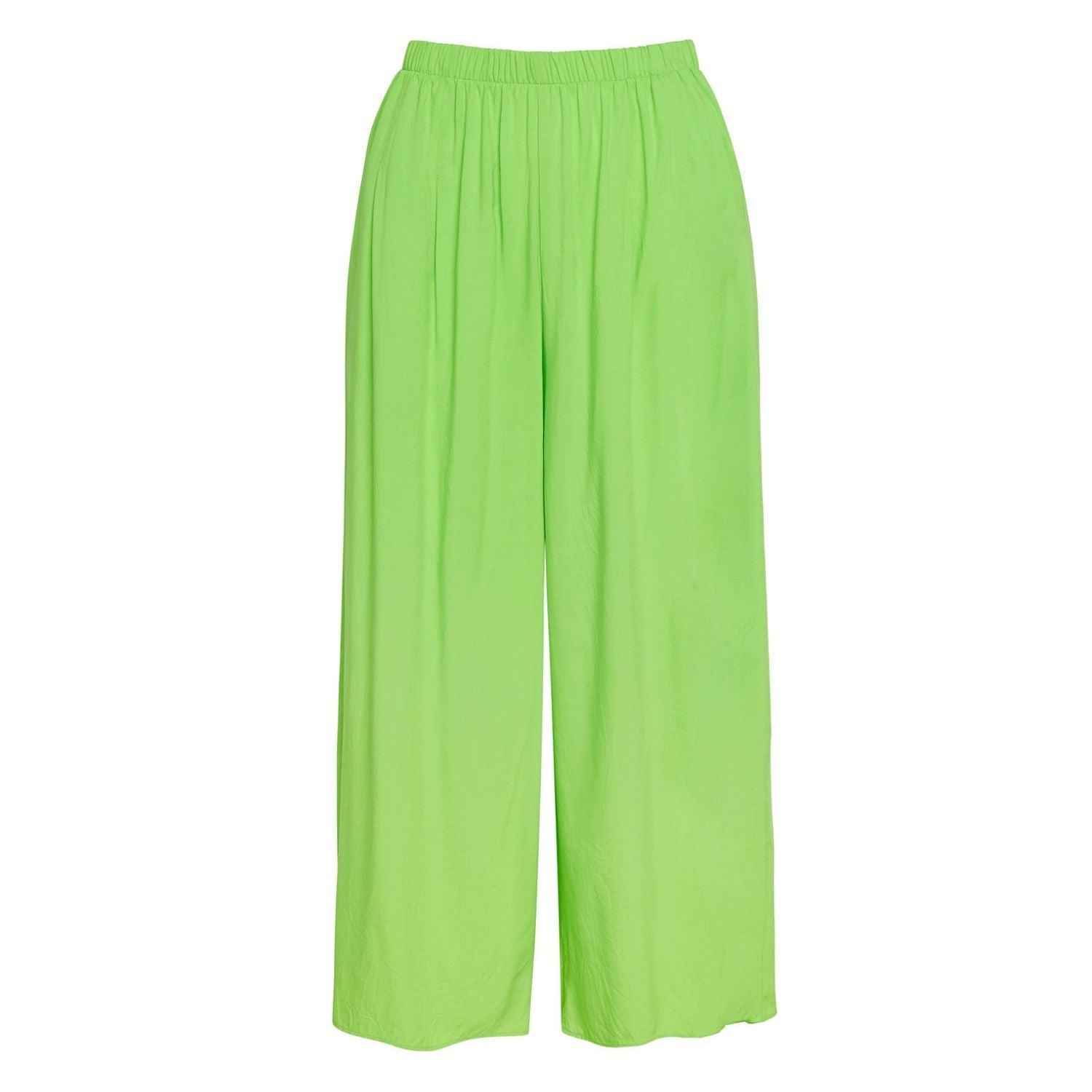 Solid Wide Leg Crop - Wasabi