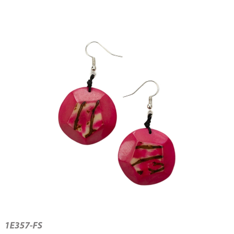 Tagua - El Sol Earrings Rose