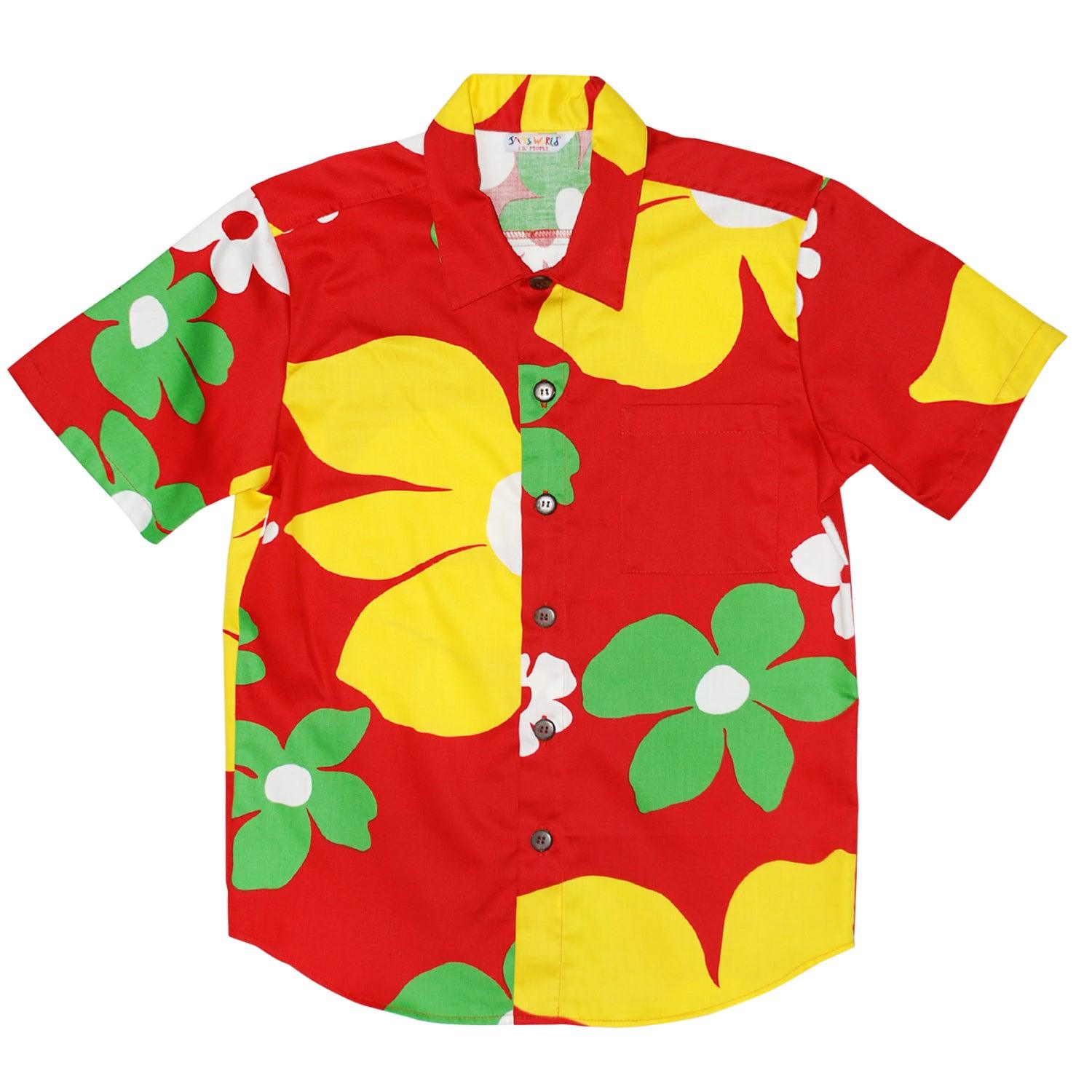 Boys Cotton Shirt: XS(4/5 - L(12/14) - Tradewinds Red