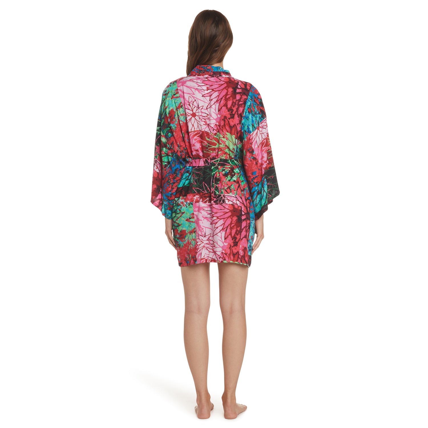 Short Kimono Robe - Fire Sky