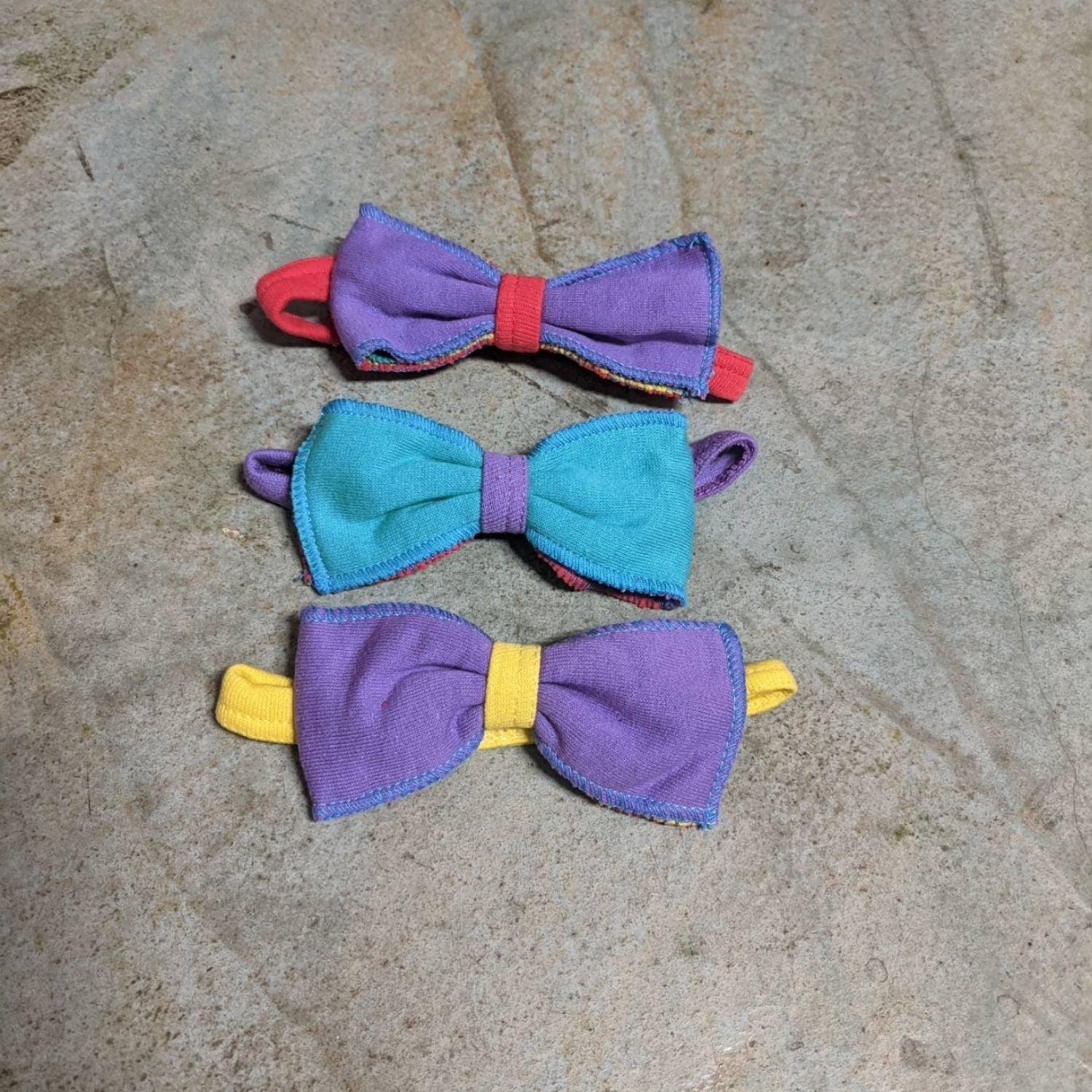 1990's Jams Color Block Knit Bow Ties