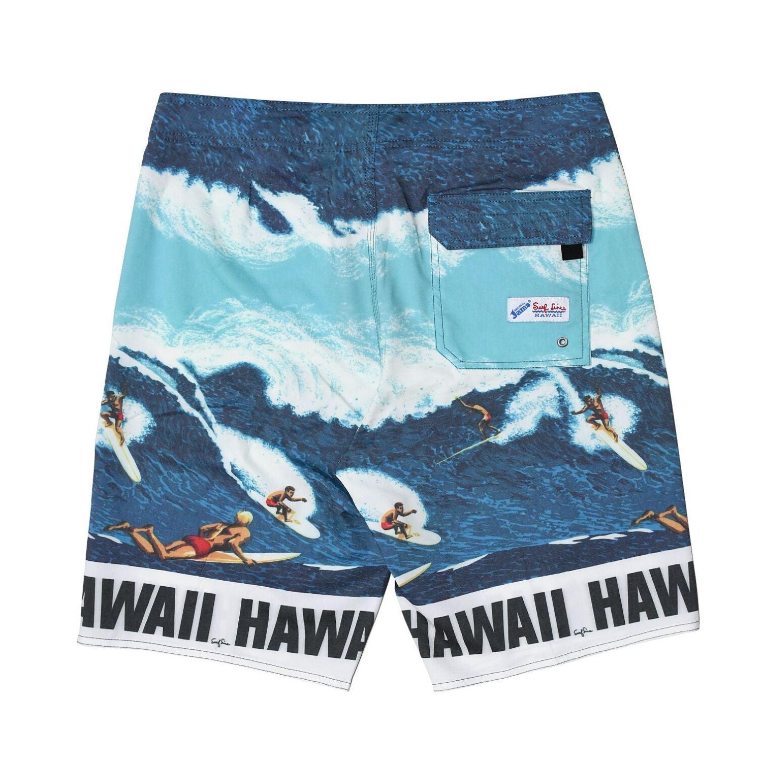 Men's Classic Boardshorts - Big Wave Blue