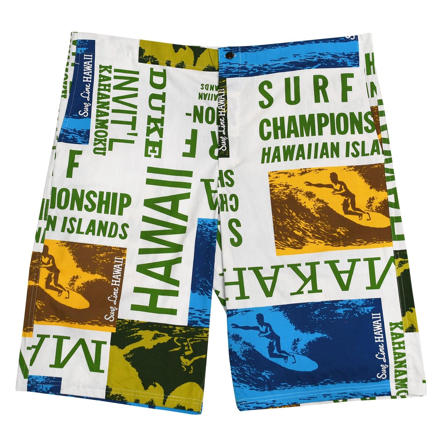 Makaha Long Short - Surf Contest White