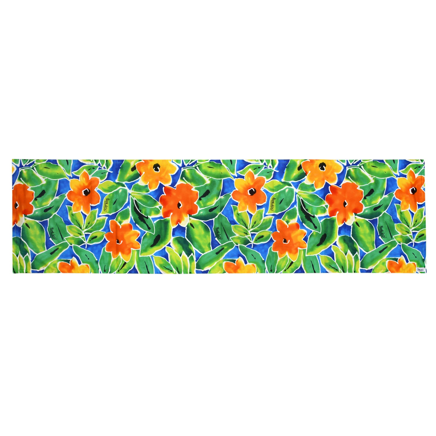 Surf Line Hawaii Reversible Table Runner - Flower Star Blue