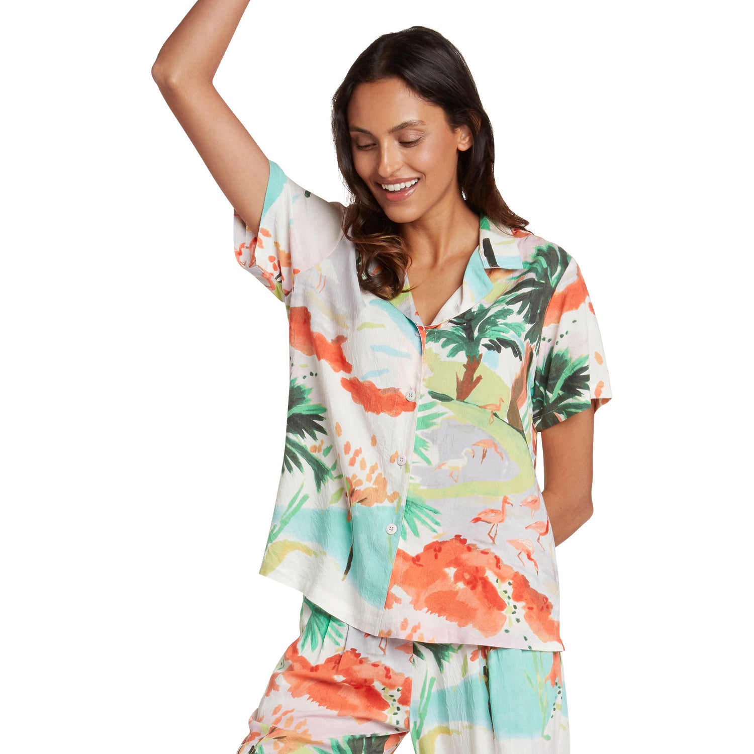 Print Top - Flamingo Beach