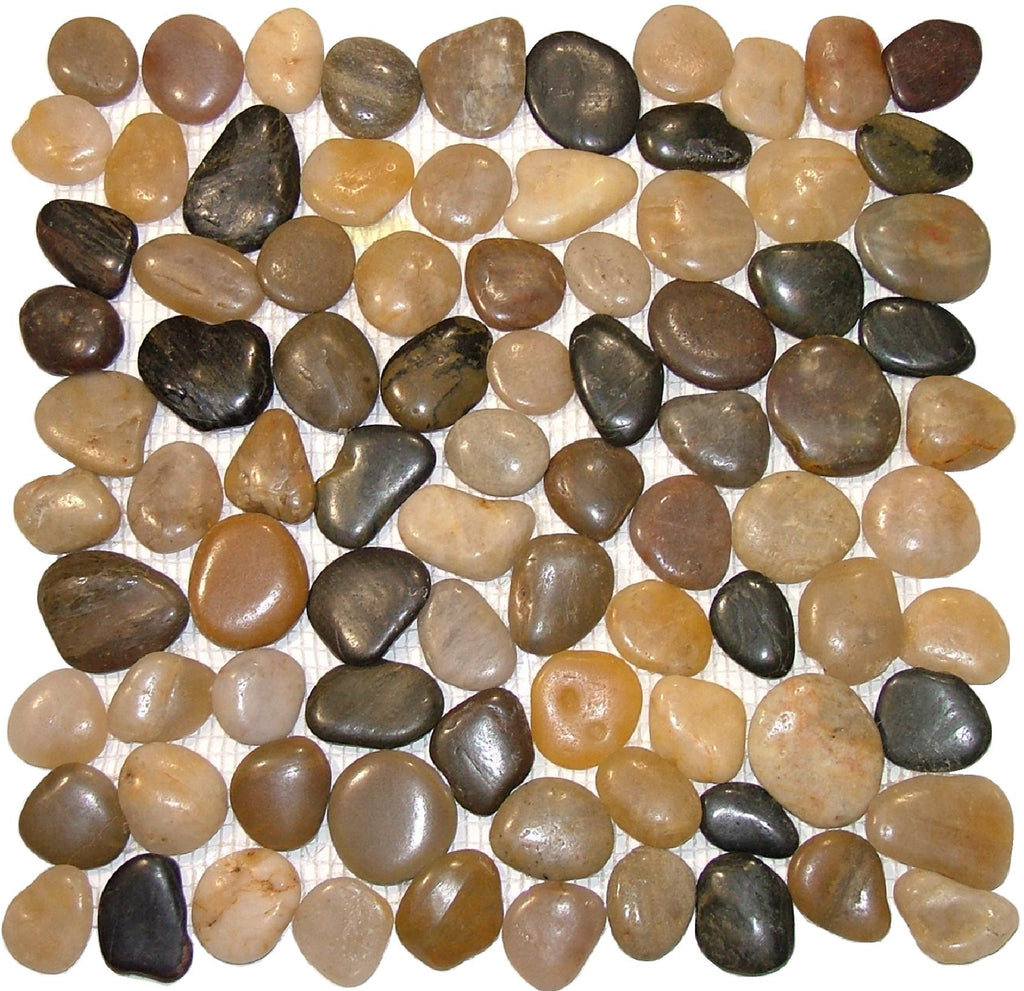 Polished Mixed Pebble Tile - 