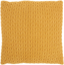 Load image into Gallery viewer, Mina Victory Life Styles Quilted Chevron Yellow Throw Pillow ET299 18&quot; x 18&quot;
