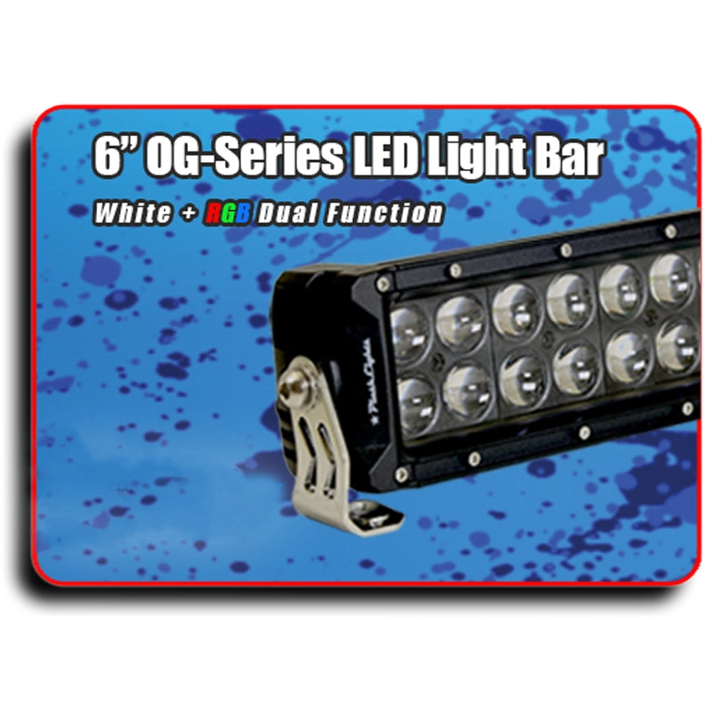 OG-Series LED Light Bar + RGB Backlighting - 6" Blacked Out