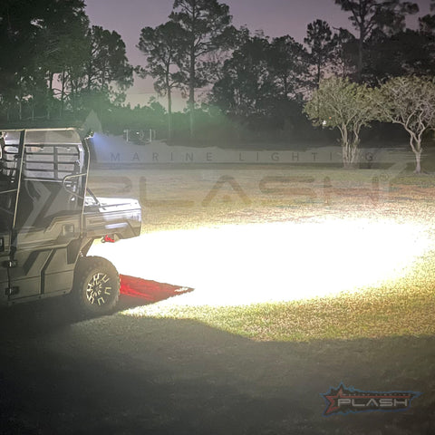 Cube Lights Installed Golf Cart