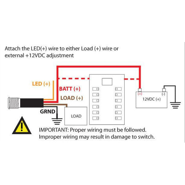 BocaTech Mini LED 15 AMP Resettable Push Button Switch Marine Rated