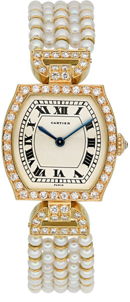 cartier pearl watch