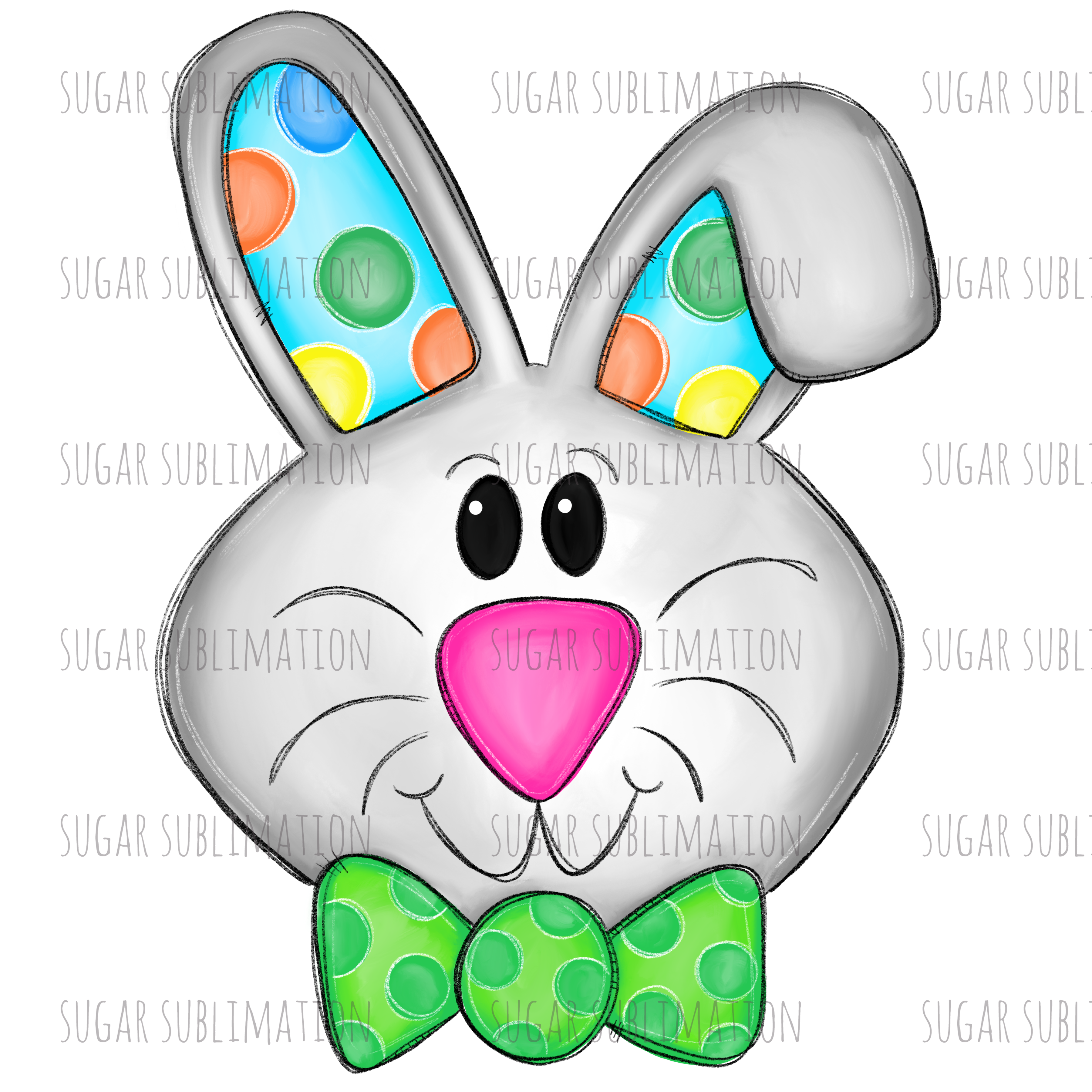 Easter Bunny - girl | boy - polka - sublimation transfer