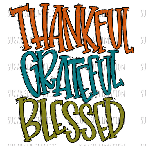 Download Thankful | Grateful | Blessed - doodle letters ...