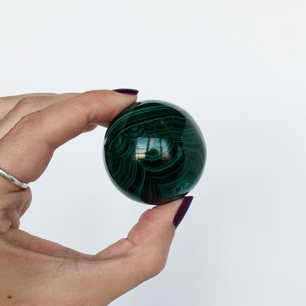 Malachite Sphere for fighting the Winter blues