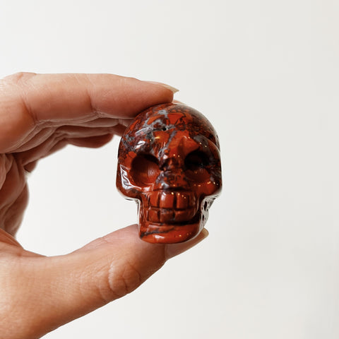 Red Jasper Skull